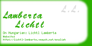 lamberta lichtl business card